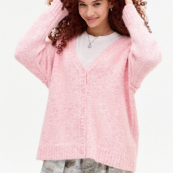 Urbanoutfitters | UO Lofty Boyfriend Cardigan | NWT | Pink - Picture 3 of 3